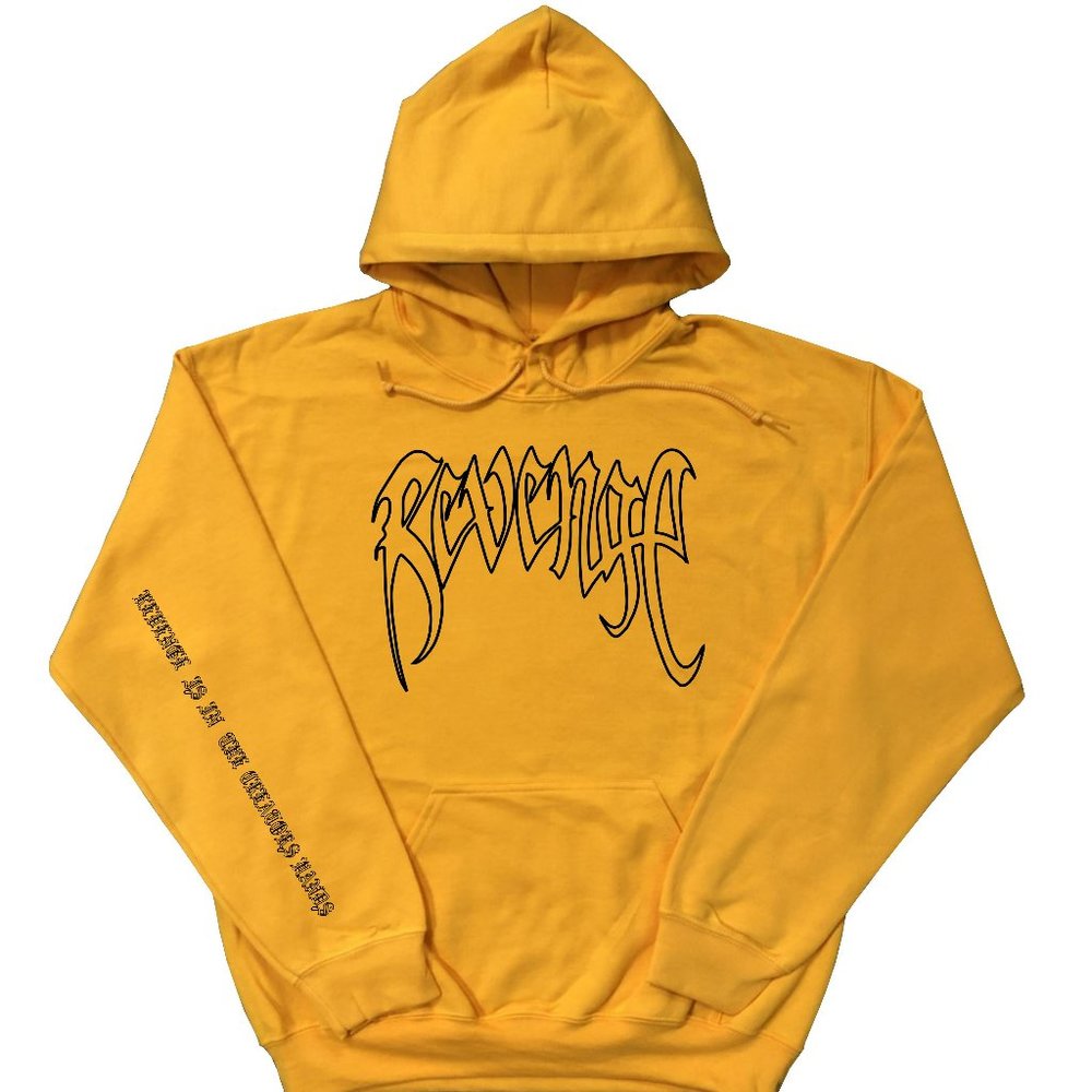 Xxxtentacion Revenge Hoodie Outline Design Gold